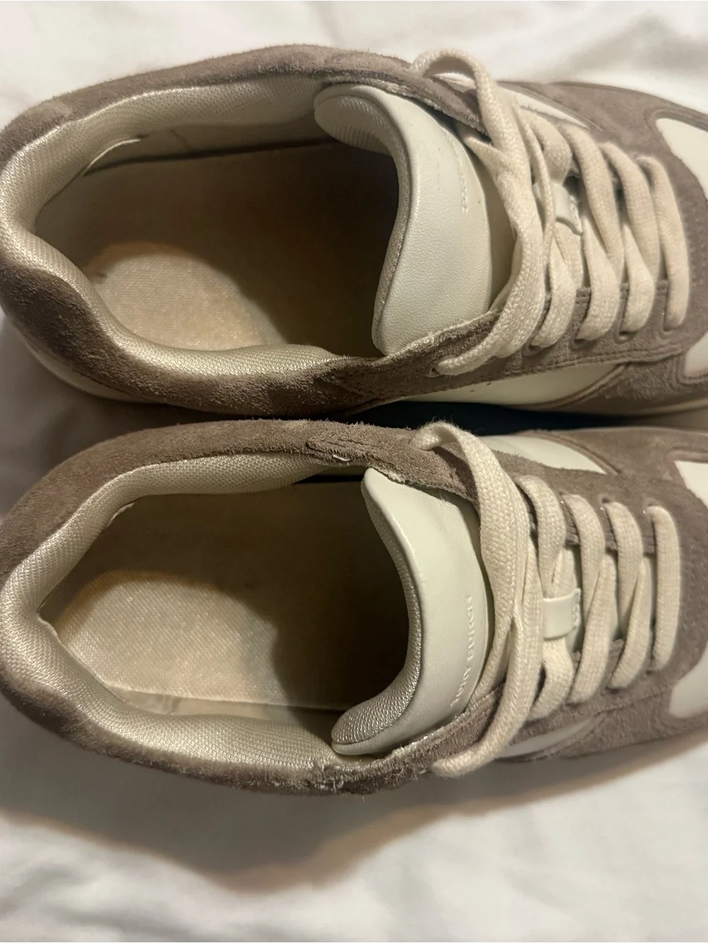 Tory Burch Men's Cream & Taupe Platform Sneaker